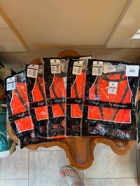 Bundle of 5 New ML KISHIGO P SERIES High visibility Mesh Safety Work Vests 3XLT